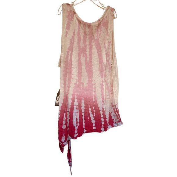 Mini Young Fabulous & Broke Girls Sz 12 Side Tie Raspberry Ombre Tank Top NEW - Picture 2 of 3